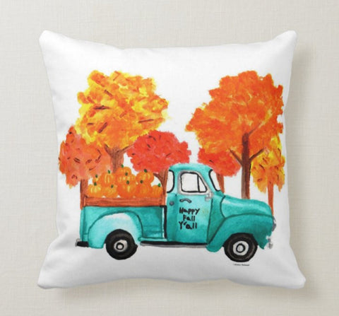 Fall Trend Pillow Cover|Autumn Cushion Case|Orange Pumpkin Throw Pillow|Halloween Home Decor|Housewarming Farmhouse Thanksgiving Pillow Case