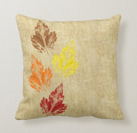 Fall Trend Pillow Cover|Colorful Autumn Cushion Case|Orange Leaves Throw Pillow|Autumn Home Decor|Housewarming Farmhouse Autumn Pillow Case