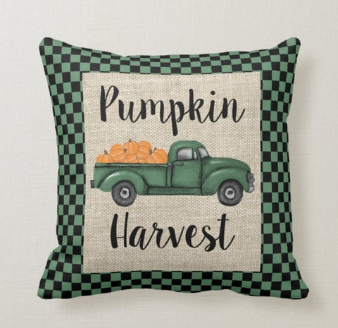 Fall Trend Pillow Cover|Autumn Cushion Case|Orange Pumpkin Throw Pillow|Pinecones Home Decor|Housewarming Farmhouse Autumn Pillow Case