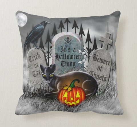 Halloween Pillow Case|Fall Trend Pillow|Autumn Cushion Case|Orange Pumpkin Throw Pillow|Trick or Treat Home Decor|Happy Halloween Decor