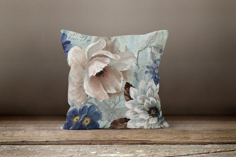 Floral Watercolor Pillow Cover|Colorful Flowers Cushion Case|Housewarming Throw Pillow|Boho Bedding Home Decor|Decorative Outdoor Pillow Top