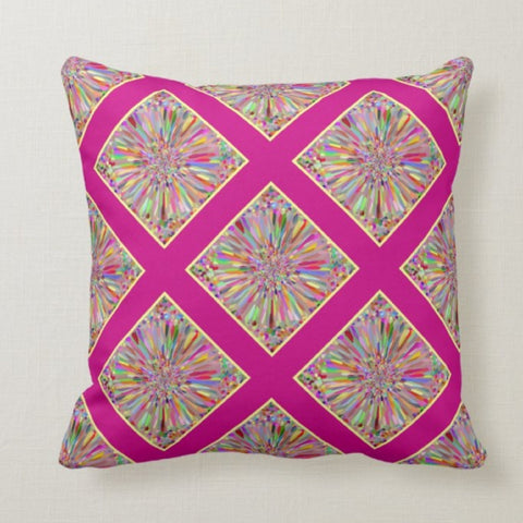 Fuchsia Pillow Cover|Fuchsia Rose Cushion Case|Decorative Throw Pillow Case|Bedding Home Decor|Housewarming Ombre Style Pillow Cover