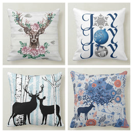 Christmas Pillow Covers|Xmas Deer Decors|Winter Decorative Pillow Cases|Xmas Throw Pillows|Xmas Gift Ideas|Outdoor Pillow|Xmas Pillow Covers