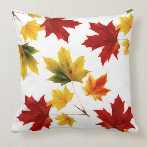 Fall Trend Pillow Cover|Autumn Cushion Case|Orange Leaves Throw Pillow|Autumn Tree Home Decor|Housewarming Farmhouse Colorful Pillow Case