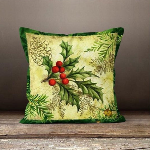 Christmas Pillow Cover|Floral Christmas Decor|Decorative Winter Pillow|Xmas Throw Pillow|Xmas Gift|Outdoor Pillow Cover|Xmas Flower Decor