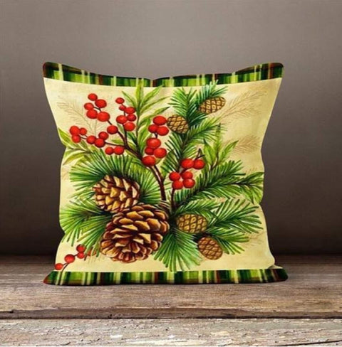 Christmas Pillow Cover|Floral Christmas Decor|Decorative Winter Pillow|Xmas Throw Pillow|Xmas Gift|Outdoor Pillow Cover|Xmas Flower Decor