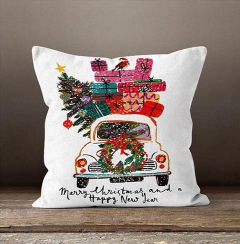 Christmas Pillow Cover|Xmas Gift Decor|Decorative Winter Pillow Case|Xmas Coffee Cup Throw Pillow|Christmas Gift Ideas|Xmas Pillow Cover