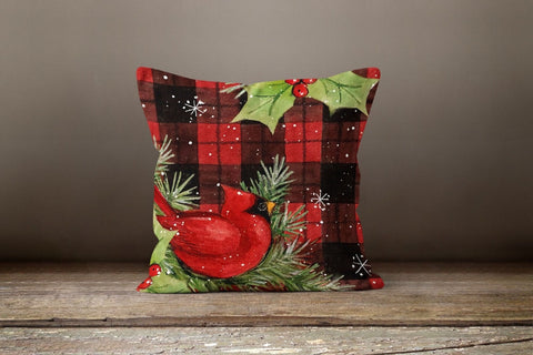 Christmas Pillow Cover|Christmas Decor|Decorative Winter Pillow Case|Xmas Throw Pillow|Xmas Gift|Outdoor Pillow Cover|Xmas Bird Pillow Case