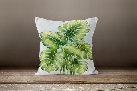 Plants Pillow Cover|Green Leaves Pillow Cover|Floral Cushion Case|Decorative Pillow Case|Bedding Home Decor|Housewarming Outdoor Pillow Gift