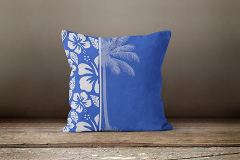 Floral Pillow Cover|Blue Turquoise Boho Bedding Decor|Decorative Pillow Cover|Housewarming Floral Cushion Case|Outdoor Throw Pillow Case