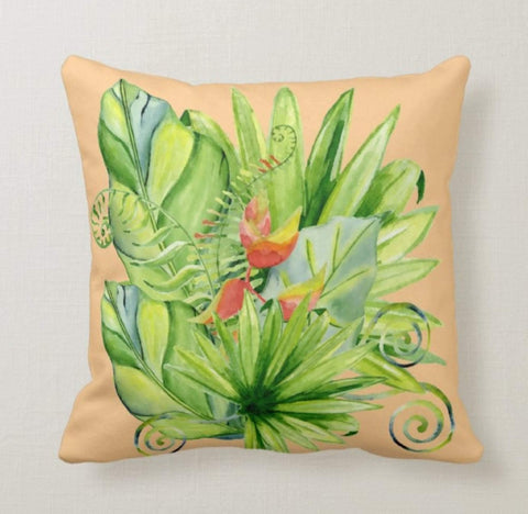 Plants Pillow Cover|Green Leaves Pillow Covers | Floral Cushion Cases| Decorative Pillow Case|Bedding Home Decor|Housewarming Outdoor Pillow