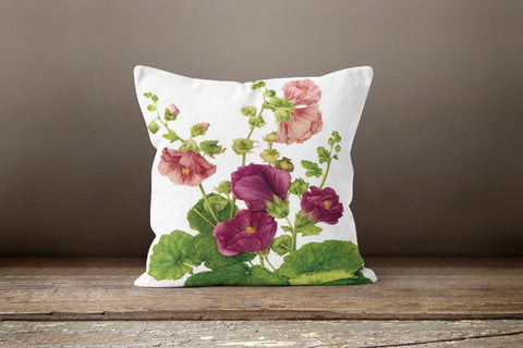 Pink Floral Pillow Cover|Decorative Cushion Case|Summer Throw Lumbar Case|Pink Flower Home Decor|Housewarming Cushion Cover|Porch Pillow Top