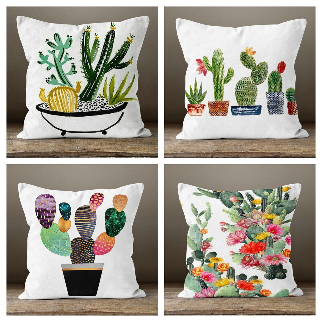 Decorative Cactus Pillow Cover – Akasia - Main Image