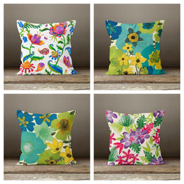 Floral Pillow Cover|Summer Cushion Case|Decorative Outdoor Throw Pillow|Bedding Home Decor|Housewarming Gift|Farmhouse Style Pillow Cover