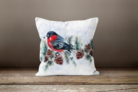 Christmas Pillow Cover|Father Xmas Decor|Winter Decorative Pillow Case|Xmas Throw Pillow|Xmas Gift Ideas|Outdoor Pillow|Xmas Bird Decor
