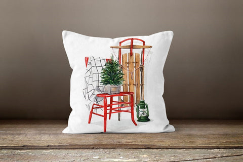 Christmas Pillow Cover|Xmas Cushion Case|Winter Decorative Pillow|Xmas Home Decor|Xmas Gift Ideas|Snowflake Throw Pillow|Poinsettia Pillow