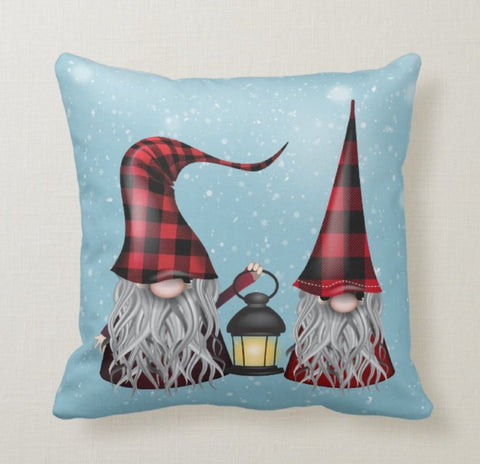 Christmas Pillow Cover|Dwarf Santa Claus Xmas Decor|Winter Decorative Pillow Case|Xmas Throw Pillow|Gnome Pillow Cover|Outdoor Pillow Cover