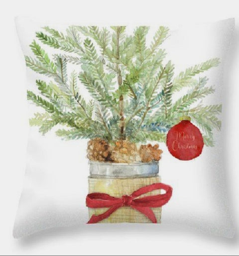 Christmas Pillow Cover|Winter Decorative Pillow Case|Xmas Deer Decor|Xmas Tree Throw Pillow|Xmas HO HO Gift|Outdoor Pillow|Xmas Pillow Top