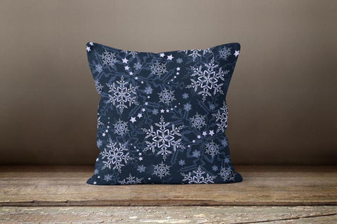 Christmas Pillow Covers|Blue Xmas Decor|Winter Pillow Case|Xmas Gift Ideas|Merry Xmas Decor|Housewarming Gift|Xmas Snowflake Throw Pillow