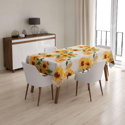 Decorative Table Cloths|Fall Decor Table Cloth|Housewarming Table Cover|Kitchen Coffee Table Decor|Outdoor Table Cloth|Sunflower Table Cloth