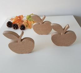 Set of 3 Unfinished Wooden Apple|Wooden Decor|Ready to Paint, Varnish, Decoupage|Custom Unfinished Wood DIY Supply|Housewarming Wooden Gift