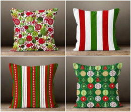 Christmas Pillow Cover|Colorful Xmas Decor|Winter Pillow Case|Xmas Gift Ideas|Italian Flag Striped Pillow|Decorative Christmas Throw Pillow