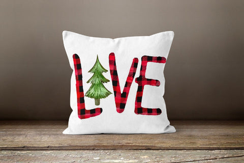 Christmas Pillow Covers|Xmas Gift Ideas|Decorative Winter Pillow Case|Xmas Love Print Throw Pillow|Outdoor Pillow Cover|Xmas Pillow Cover