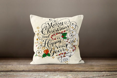 Christmas Pillow Cover|Merry Xmas Decor|Winter Pillow Case|Xmas Gift Ideas|Outdoor Pillow Cover|Housewarming Gift|Christmas Flower Decor