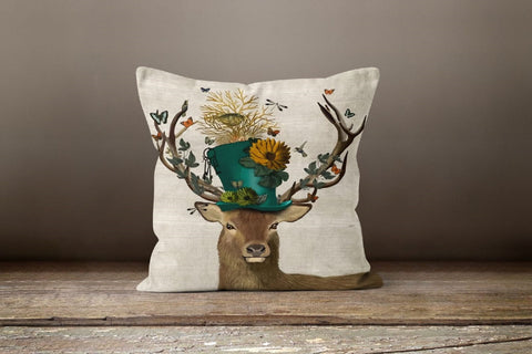 Christmas Pillow Cover|Xmas Deer Cushion Case|Colorful Pillow Case|Xmas Home Decor|Xmas Gift Ideas|Deer Design Cover|Merry Xmas Gift Decor