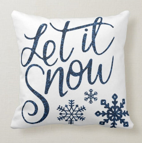 Winter Pillow Covers|Winter Tree Throw Pillow|Decorative Winter Pillow Case|Red Blue Xmas Home Decor|Xmas Gift Ideas|Snowflake Pillow Cover