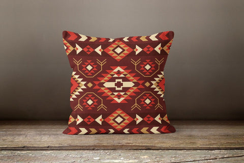 Rug Design Pillow Covers|Southwestern Cushion Case|Decorative Terracotta Pillow Case|Rustic Home Decor|Aztec Print|Geometric Pillow Case