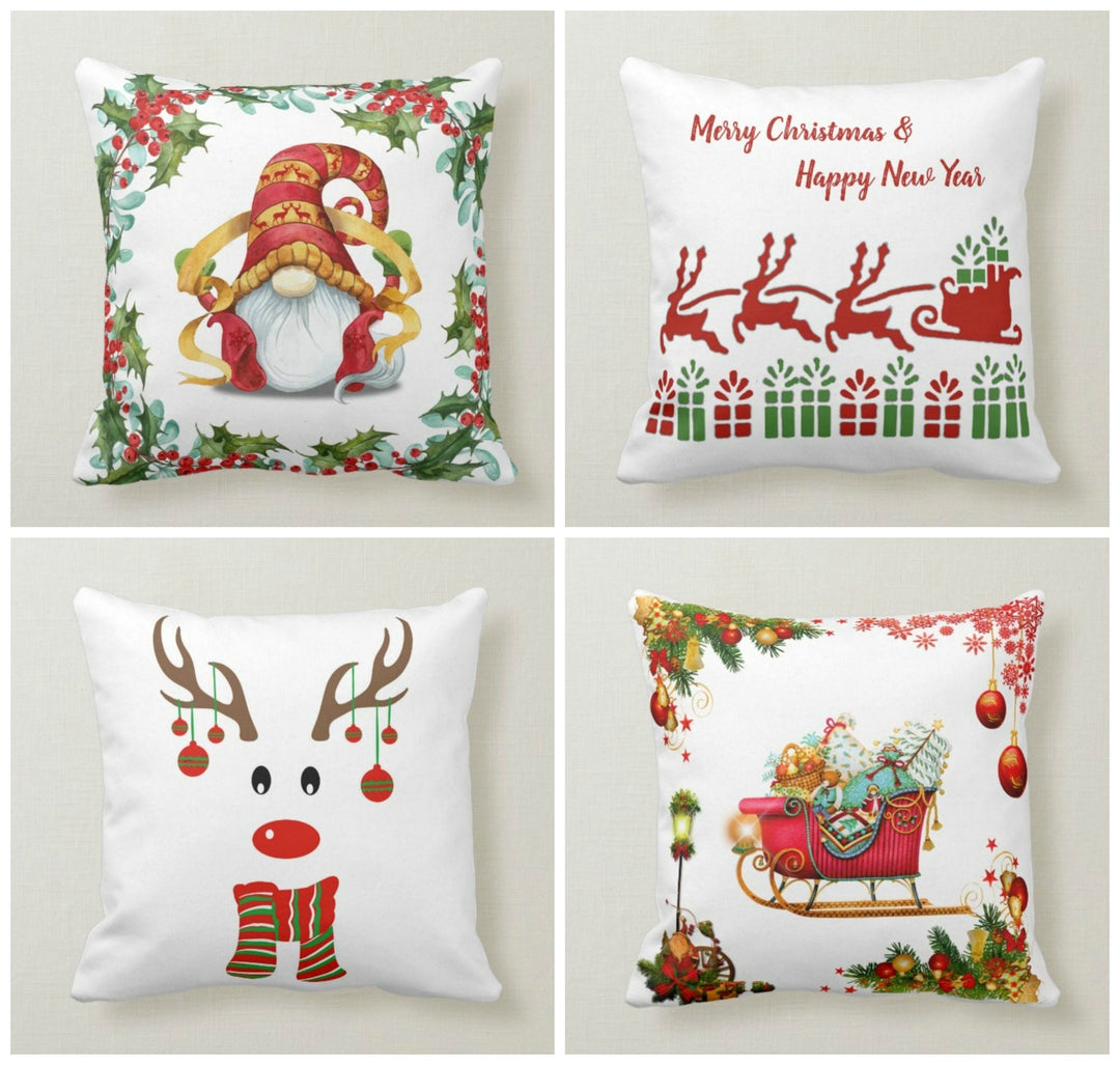 Santa Claus Reindeer Pillow Cover – Akasia