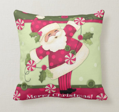 Christmas Pillow Covers|Xmas Santa Claus Decor|Winter Decorative Pillow Case|Xmas Snowman Throw Pillow|Merry Xmas Pillow|Xmas Cat Decor