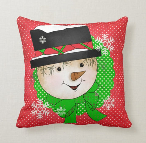 Christmas Pillow Covers|Xmas Snowman Decor|Winter Decorative Pillow Case|Deck The Halls Throw Pillow|Santa Flyer Decor|Xmas Snowman Pillow