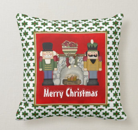 Christmas Pillow Covers|Xmas Green Decor|Winter Decorative Pillow Case|Xmas Cardinal Throw Pillow|Merry Xmas Cover|Christmas Red Bird Decor