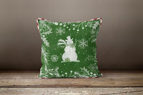 Christmas Pillow Covers|Christmas Green Decor|Decorative Winter Pillow|Xmas Throw Pillow|Xmas Gift|Outdoor Pillow Cover|Xmas Birds Case