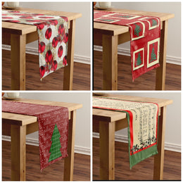Christmas Table Runners|High Quality Xmas Table Runner|Red Green Home Decor|Farmhouse Table Decor|Winter Decor|Christmas Runner Tablecloths