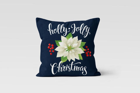 Christmas Pillow Covers|Happy New Year Decor|Poinsettia Pillow Case|Xmas Gift Idea|Housewarming Gift|Christmas Flower Case|Merry Xmas Pillow