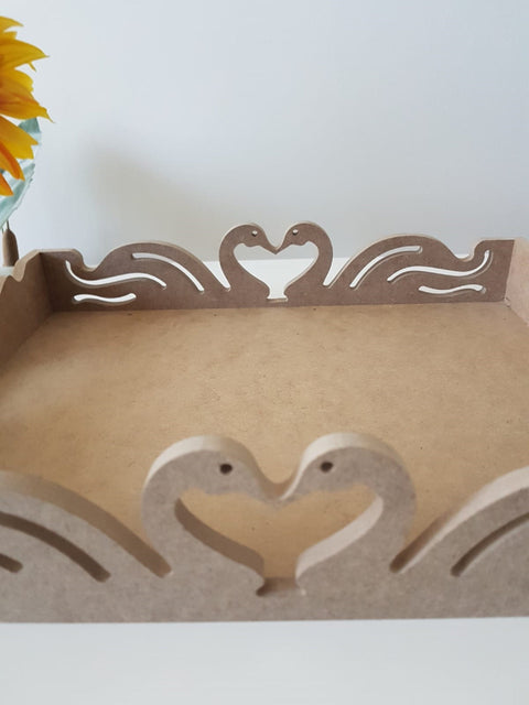 Unfinished Wooden Swan Shaped Tray|Wooden Decor|Ready to Paint, Varnish, Decoupage|Custom Unfinished Wood DIY Supply|Housewarming Gift Tray