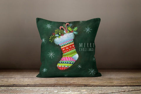 Christmas Pillow Top|Xmas Deer Home Decor|Winter Pillow Case|Xmas Gift Ideas|Xmas Joy Socks Pillow Cover|Buffalo plaid Merry Christmas Decor