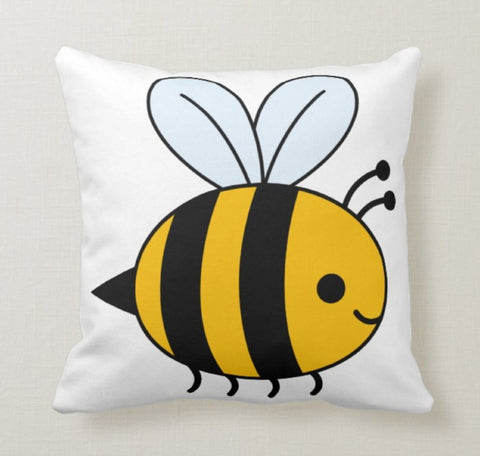 Kids Pillow Covers|Cartoon Bee Kids Room Pillow|Baby Monkey Pillow|Bedding Home Decor|Housewarming Cushion Case|Beehive Throw Pillow Cover