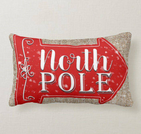 Christmas Pillow Covers|Xmas Home Decor|Winter Decorative Pillow Case|North Pole Throw Pillow|Xmas Joy Pillow Cover|Christmas Gift Decor