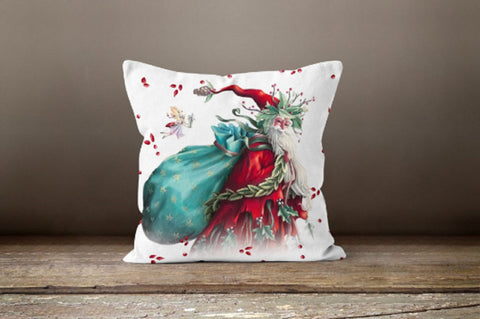 Christmas Pillow Covers|Santa Claus Decor|Decorative Gnome Print Pillow Case|Xmas Throw Pillow|Xmas Gift Ideas|Xmas Dwarf Santa Claus Pillow