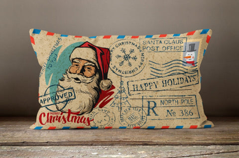 Christmas Pillow Covers|Santa Claus Decor|Decorative Gnome Print Pillow Case|Xmas Throw Pillow|Xmas Gift Ideas|Xmas Dwarf Santa Claus Pillow