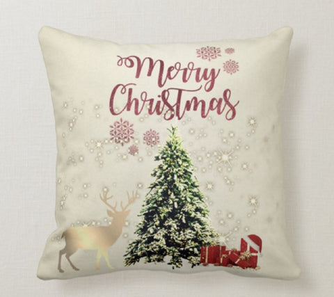 Christmas Pillow Covers|Merry Xmas Decor|Winter Pillow Case|Xmas Gift Ideas|Red Berry Pillow Cover|Housewarming Gift|Xmas Pinecones Decor