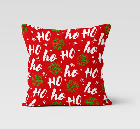 Christmas Pillow Covers|Santa Claus Decor|Ho Ho Ho Print Decorative Pillow Case|Cartoon Deer Xmas Throw Pillow|Xmas Gift Idea|Xmas Red Decor