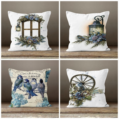 Decorative Pillow Cover|Birds Cushion Case|Sconce Throw Pillow|Bedding Home Decor|Housewarming Gift Ideas|Welcome Winter Home Decor