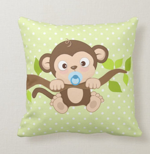 Kids Pillow Covers|Cartoon Bee Kids Room Pillow|Baby Monkey Pillow|Bedding Home Decor|Housewarming Cushion Case|Beehive Throw Pillow Cover