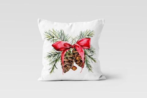 Christmas Pillow Cover|Christmas Bell Cushion Case|Winter Trend Pillow Case|Xmas Pinecone Home Decor|Xmas Gift Ideas|Christmas Gift Decor