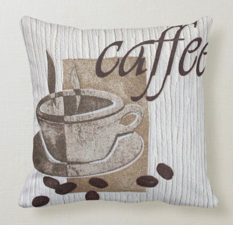 Coffee Pillow Covers|Books and Coffee Cushion Case|Decorative Coffee Lumbar Pillow | I love Coffee Home Decor|Housewarming Boho Throw Pillow